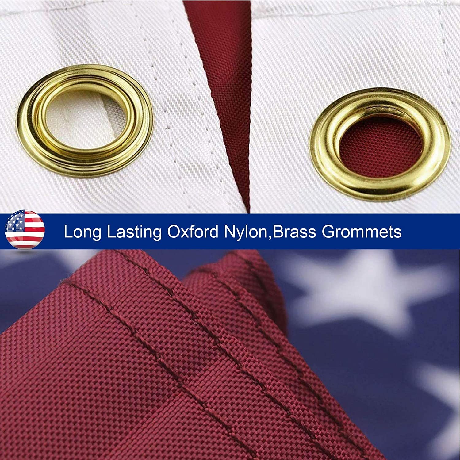 American Flag Outdoor Heavy Duty Embroidered Stars USA Flag - Image 5