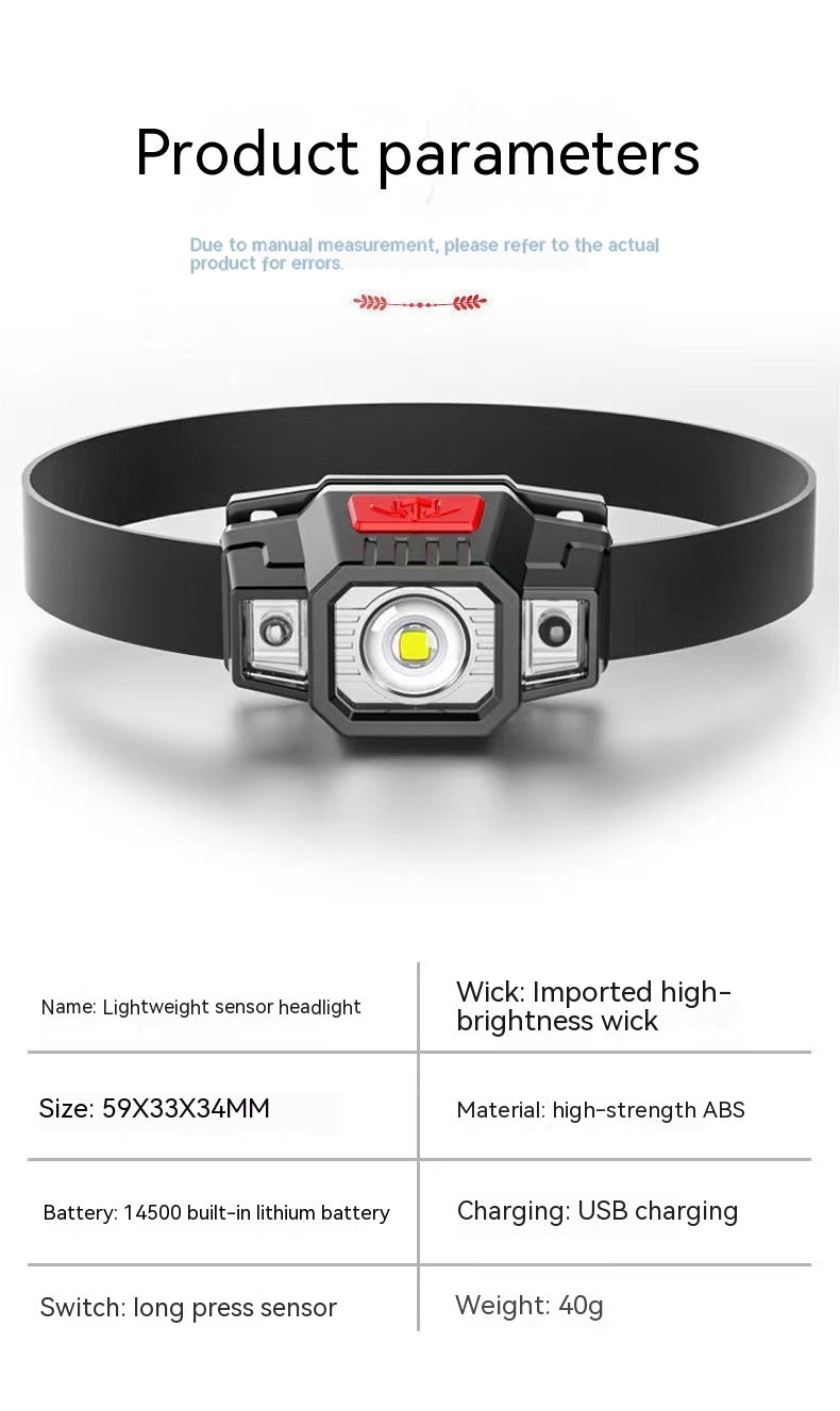 Lightweight USB Charging Induction Headlamp - Camping Essential - Image 8